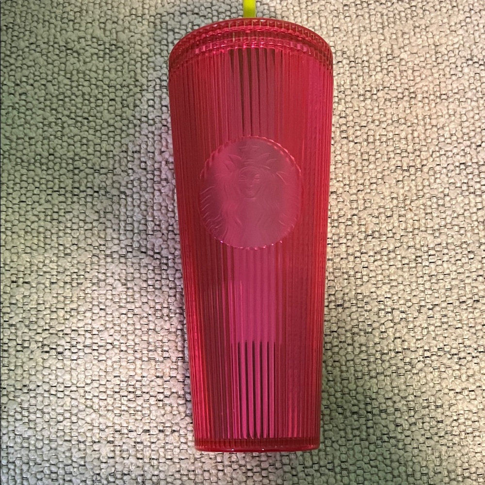 Starbucks Summer 2023 Pleated Magenta Cold Cup 24 oz. Venti Tumbler
